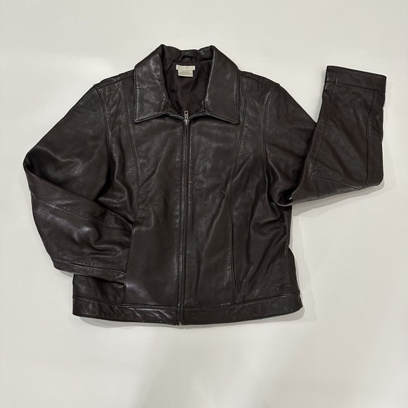 GNW Jackets & Blazers - GNW -100% Italian lambskin jacket -women’s Large - blackish brown- EUC